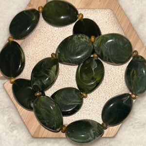 Elegant Green Jade Bracelet Set